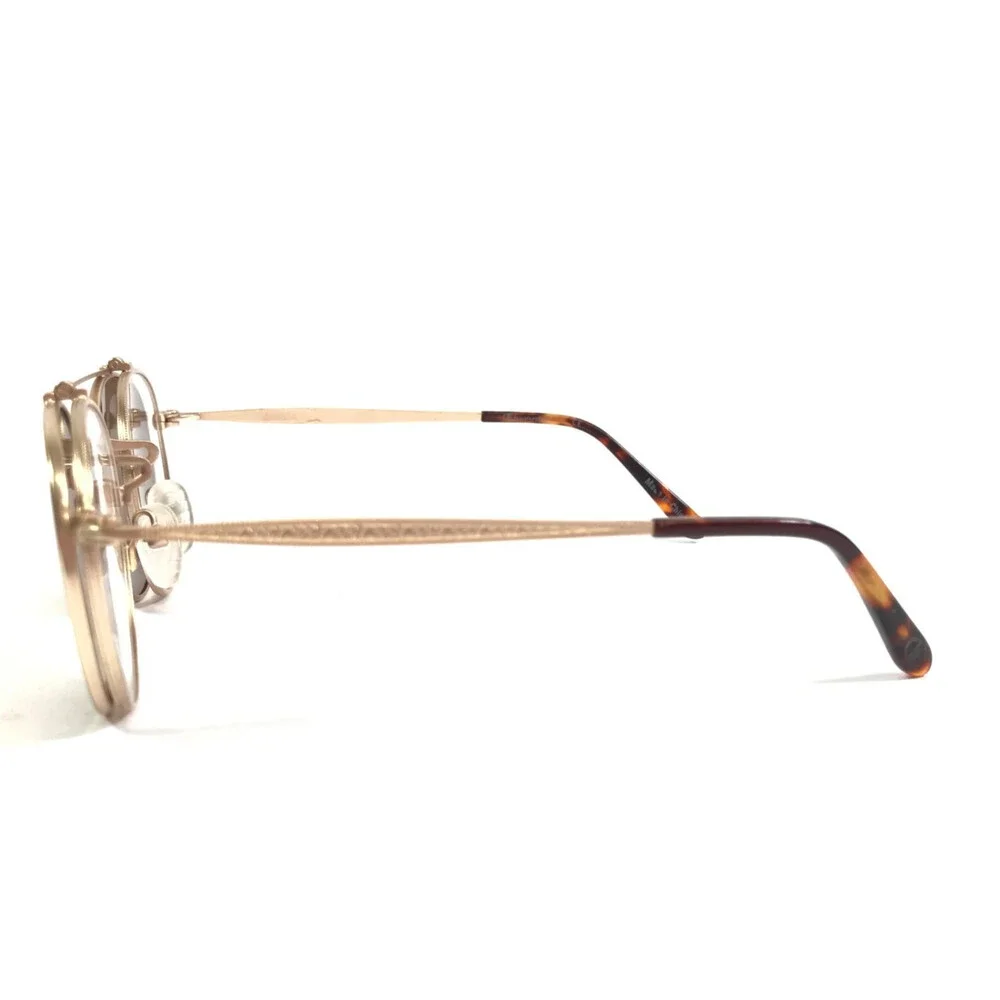 Champion Eyeglasses Frames CU1003H C01 Gold Round w/ Brown Polarized 47-20-135